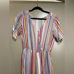 Entro candy striped jumpsuit